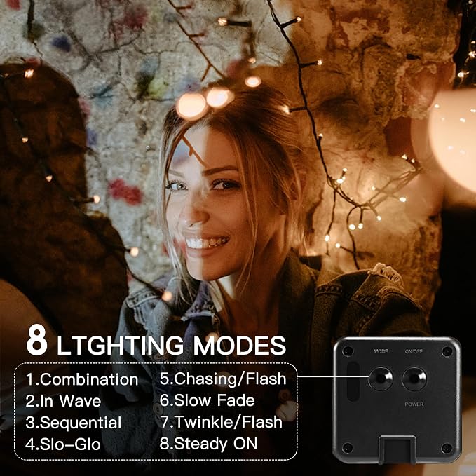 Vimorg Solar String Lights Outdoor, 2 Pack 170FT 480 LED Waterproof Solar - Image 2
