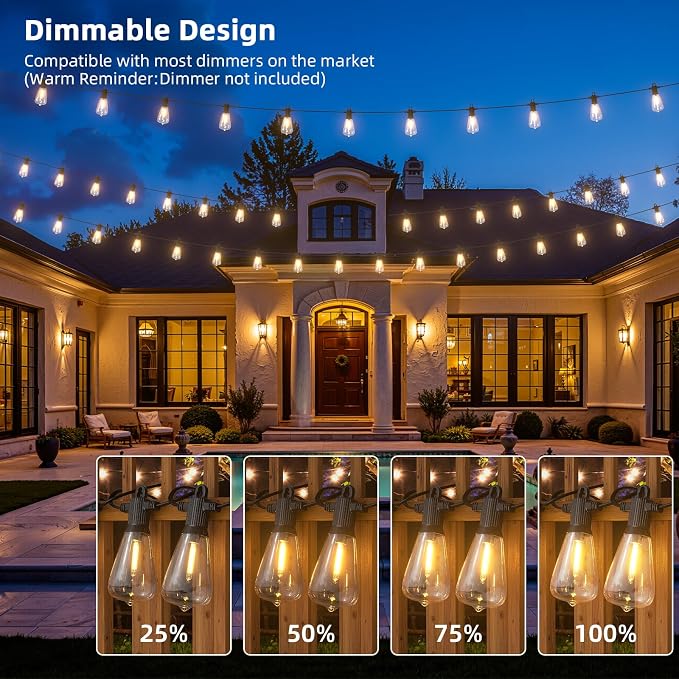 FOOMAN LED Outdoor String Lights, 500FT Outside Waterproof Hanging Patio Lights - Image 5