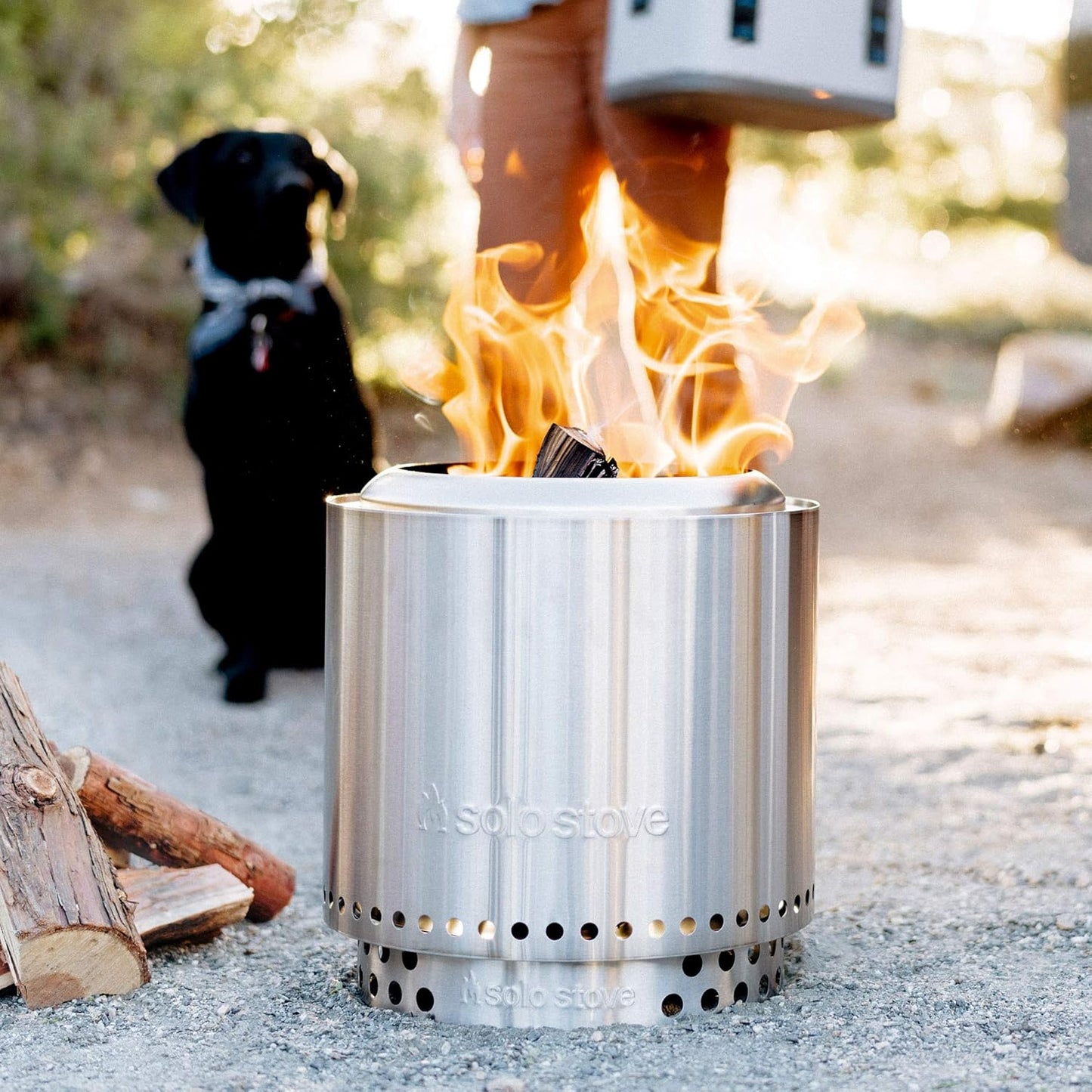 Solo Stove Ranger with Stand Portable Outdoor Fire Pit Stainless Steel Firepot for Wood Burning and Low Smoke Great Fire Pits for Outside | 15x12.5 Inch Outside Fire Pit