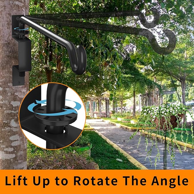 Plant Hanger,Swivel Plant Hanger,Hanging Plant Hooks,Plant Hangers Outdoor,Plant Hanger Indoor,Plant Hanger Bracket,Plant Hooks,Plant Wall Hanger,Rotatable Design,12 Inch 2 Pack