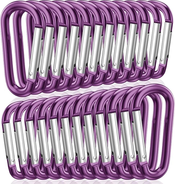 STURME 2" Aluminum D Ring Carabiners Clip D Shape Spring Loaded Gate Small by STURME