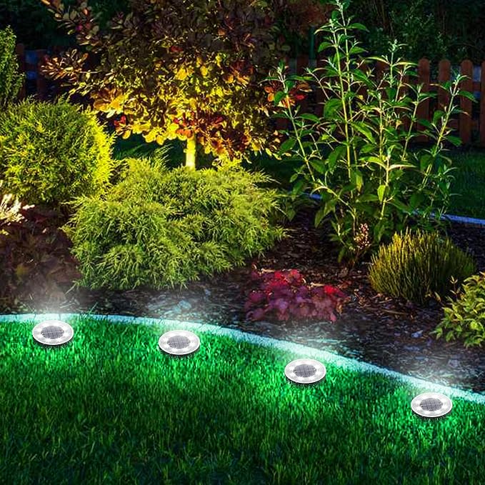 Joomer Solar Ground Lights, 16 Pack 8 LED Solar Lights Outdoor IP68 Waterproof - Image 6