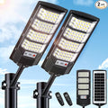Yusist 2 Pack Solar Street Lights Outdoor Waterproof, 6500K LED Motion Sensor by Yusist