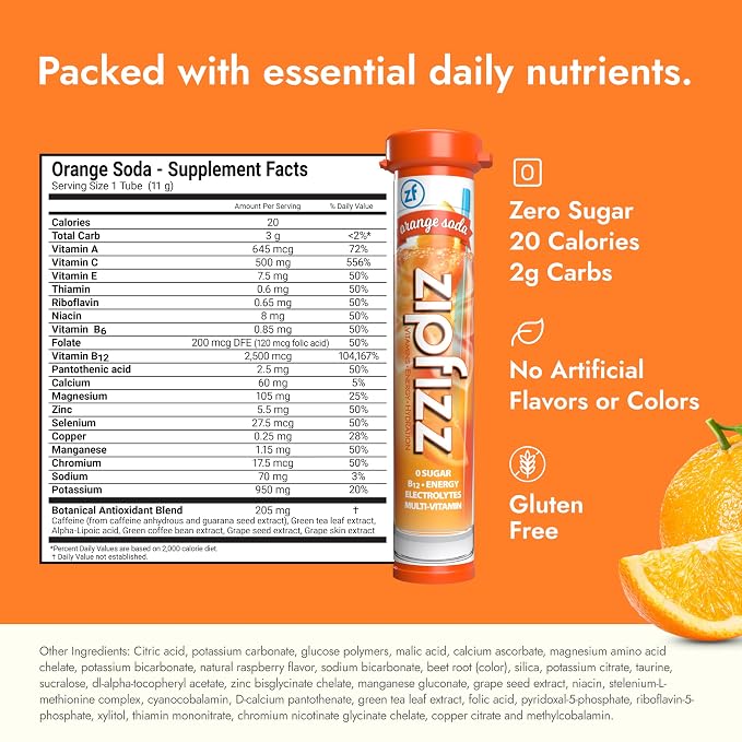 Zipfizz Daily Energy Drink Powder, 20 Pack | 3-in-1 Sustained Energy, Rapid - Image 6