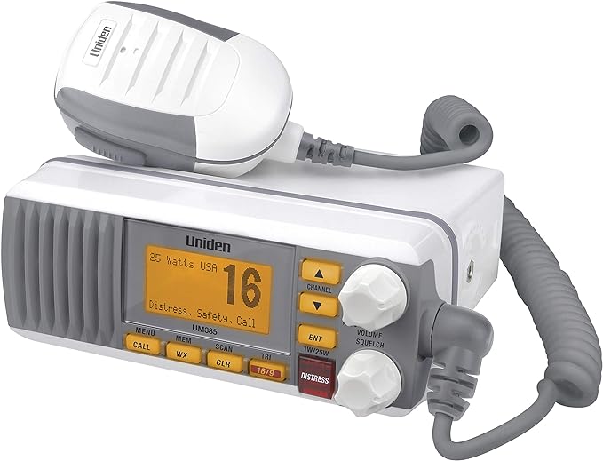 Uniden UM385 25 Watt Fixed Mount Marine Vhf Radio, Waterproof IPX4 - Image 2