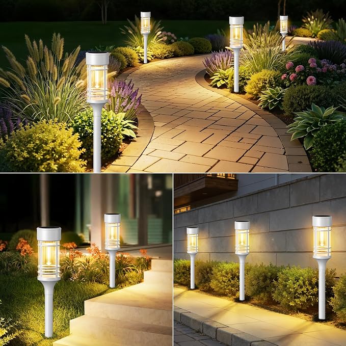 LETMY 12 Pack Solar Pathway Lights Outdoor, Bright Solar Lights Outdoor - Image 9