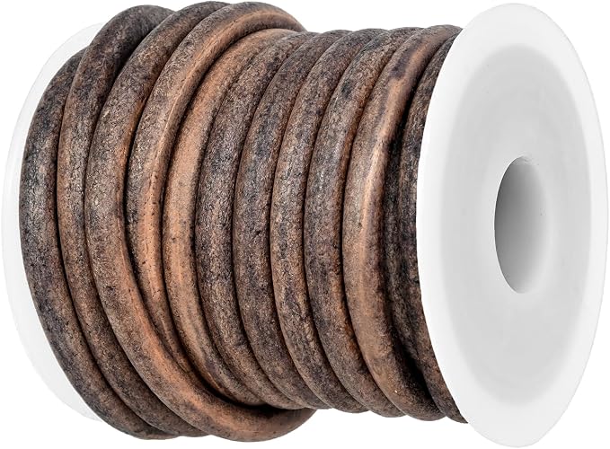 GENIQUE Real/Genuine Round Leather String Cord by GENIQUE