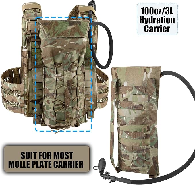 PETAC GEAR 1.5L / 3L Tactical Hydration Pack，Molle Carrier Pouch - Image 4