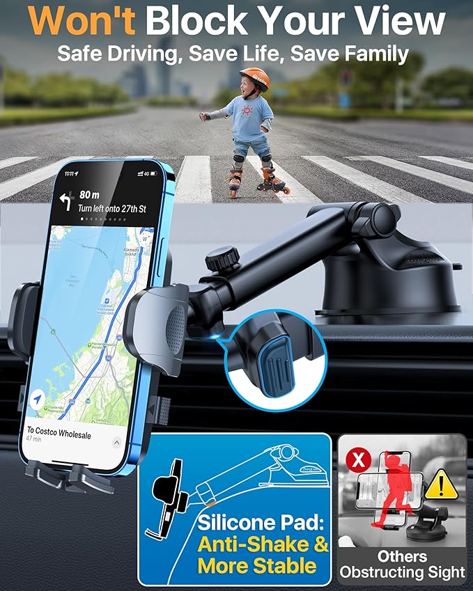 【98+LBS Strongest Suction & Military-Grade】Ultimate Car Phone Mount【Patent & - Image 5