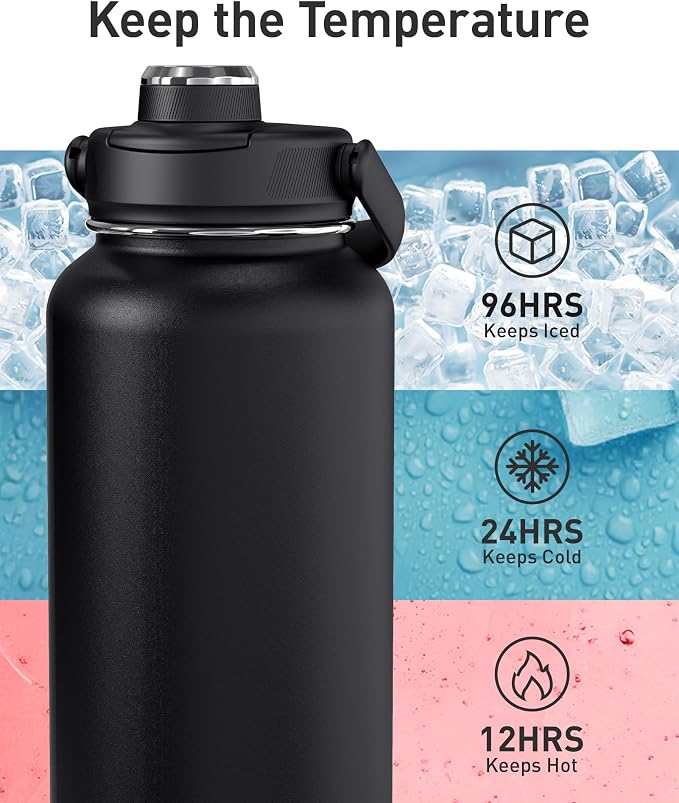 TOURIT 24 oz Insulated Water Bottle, Stainless Steel Sports Water Bottles - Image 3
