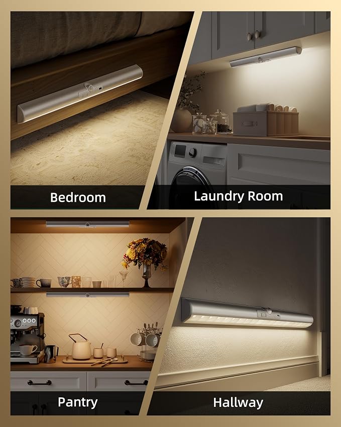 EZVALO 17-Inch LED Motion Sensor Closet Light, Rechargeable 3600mAh Battery - Image 6