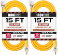 Iron Forge Cable Lighted Outdoor Extension Cord 15 ft 2 Pack by IronForgeCable