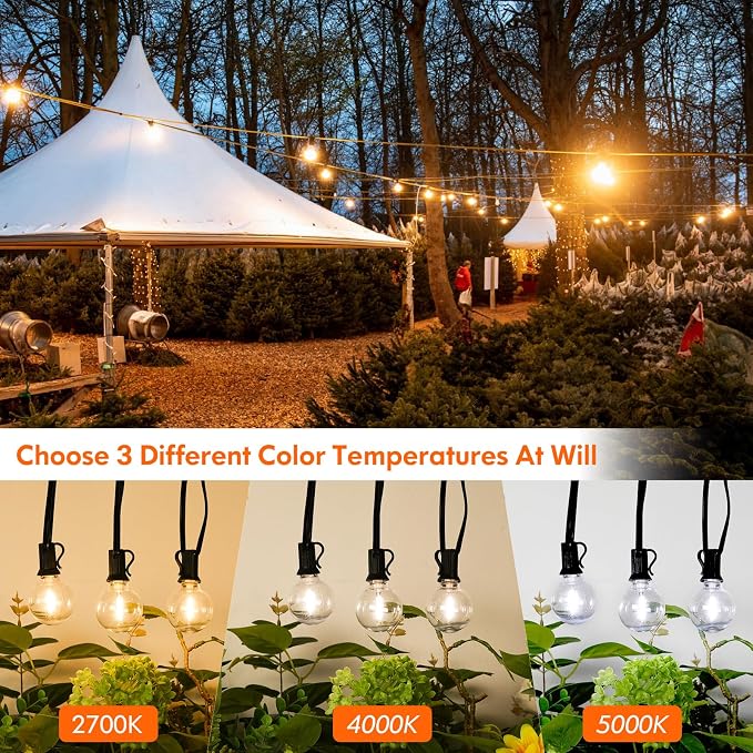 100FT LED Outdoor String Lights - Image 2