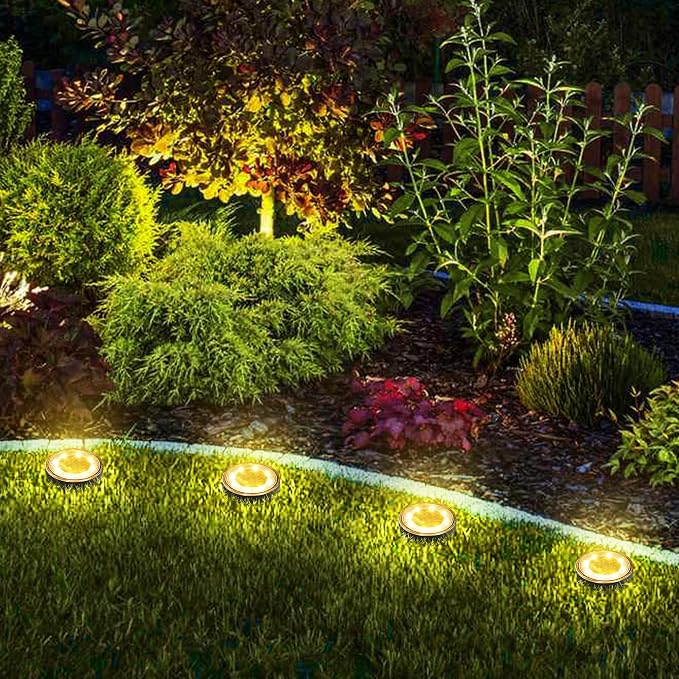 Joomer Solar Ground Lights, 16 Pack 8 LED Solar Lights Outdoor IP68 Waterproof - Image 7