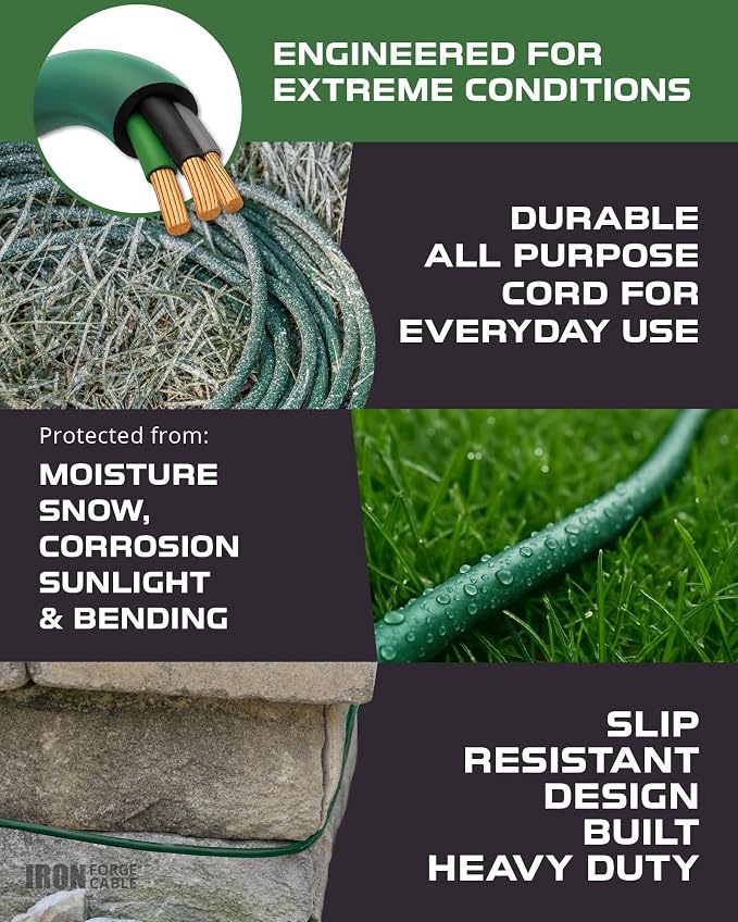Iron Forge Cable Weatherproof 200 Ft Outdoor Extension Cord - Image 4