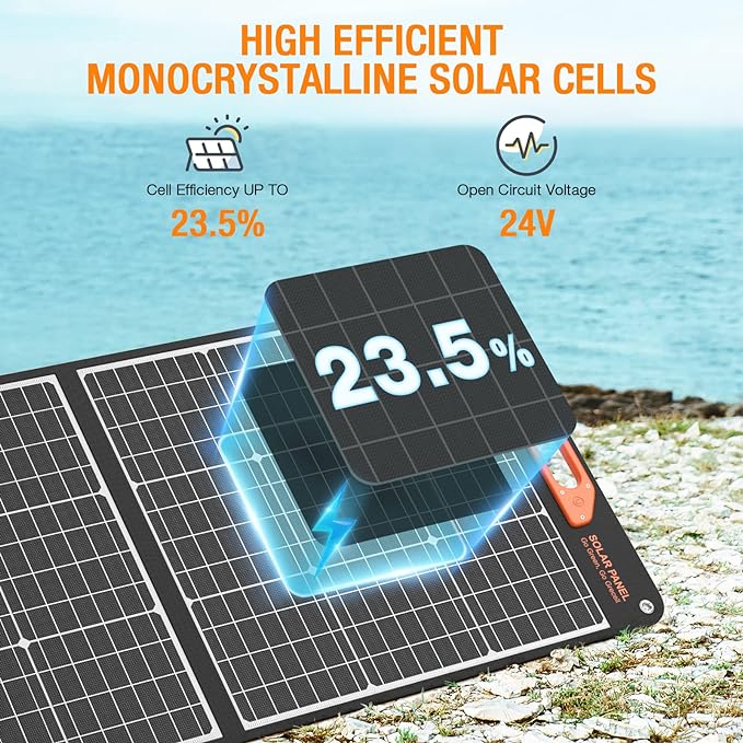 200W Portable Solar Panel for Power Station Generator, 12V/24V Flexible - Image 3
