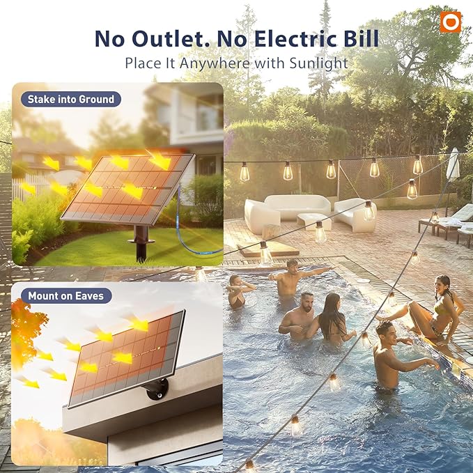 addlon 198FT Solar String Lights Outdoor - Image 8
