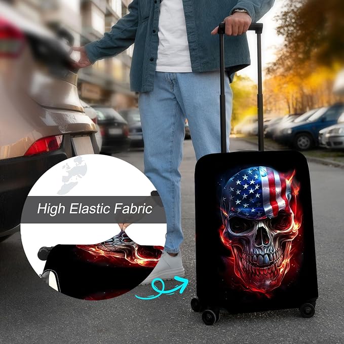 Luggage Cover Protector for 19-20 Inch Suitcases, TSA Approved Elastic Travel - Image 4