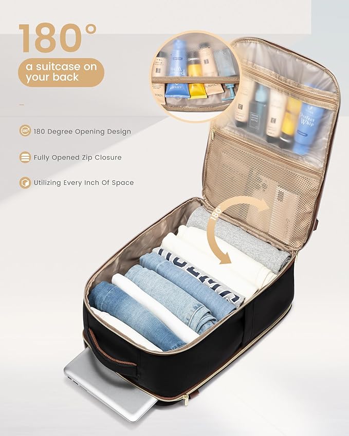 LOVEVOOK Travel Essentials Carry on Backpack 50L Travel Backpack - Image 3