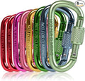 Carabiner Clip, Key Hooks for Keychain Aluminum D Ring Shape Carabiner by LePanyan