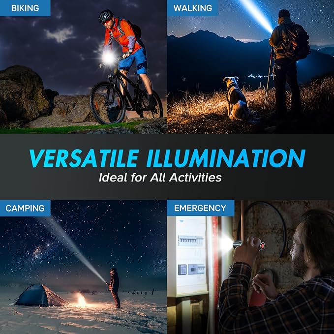 WdtPro LED Flashlight High Lumens SR2000 Pro, 2 Pack Brighter Tactical - Image 6