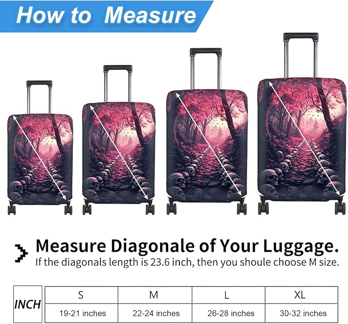 Luggage Cover Protector for 22-24 Inch Suitcases, TSA Approved Elastic Travel - Image 2