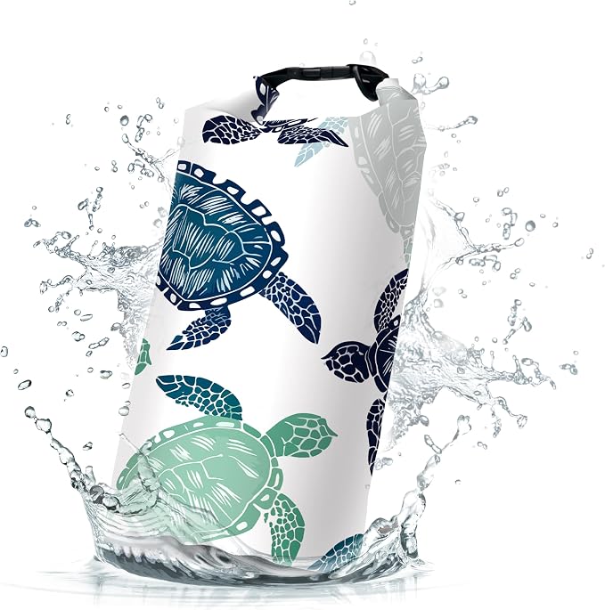 Waterproof Dry Bag, Roll Top Sea Turtle Small Waterproof Backpack 5L/10L/20L by Cliduli