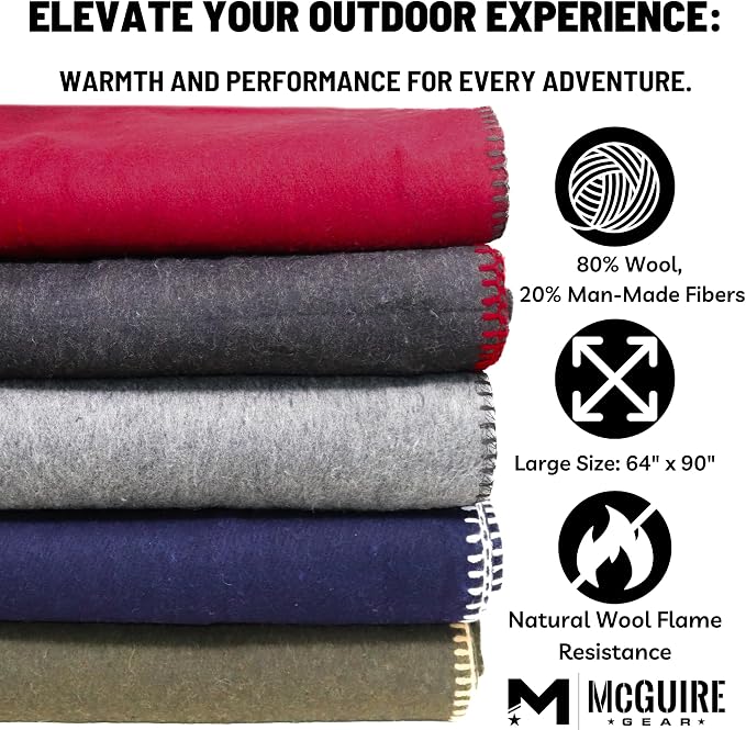 M MCGUIRE GEAR Heavy Duty Wool Blanket, and First Aid Use – Mil-Spec, Fire - Image 5