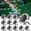 Peasur Mini Solar Ground Lights Outdoor, 12 Pack Flat Solar Powered Disc Lights by Peasur