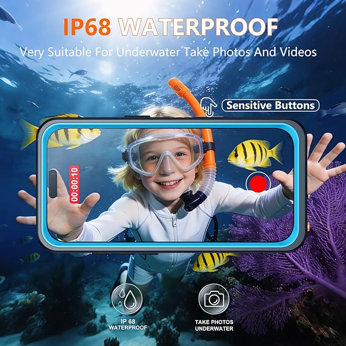 SPIDERCASE for iPhone 16 Pro Max Case Waterproof, Built-in Screen & Camera - Image 4
