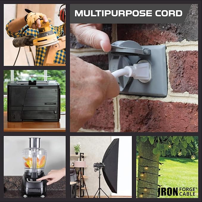 Iron Forge Cable Weatherproof 75 Ft Outdoor Extension Cord - Image 8