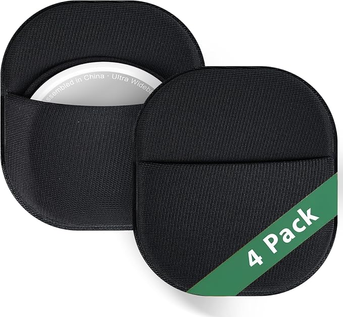 4 Pack Adhesive Holder for AirTag 2nd & 1st Generation, Stretchy Spandex Fabric by Unknown