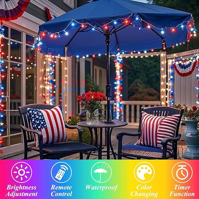 LitHome 99FT 300 LED Color Changing Christmas String Lights Outdoor, 35 Colors - Image 2