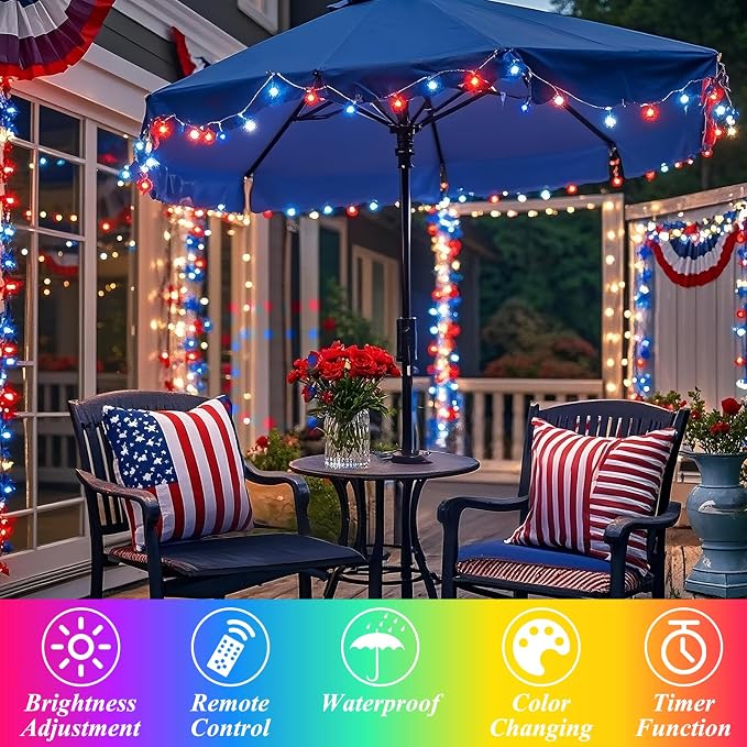 LitHome 164Ft 500 LED Color Changing Christmas String Lights, 35 Colors 9 Modes - Image 2