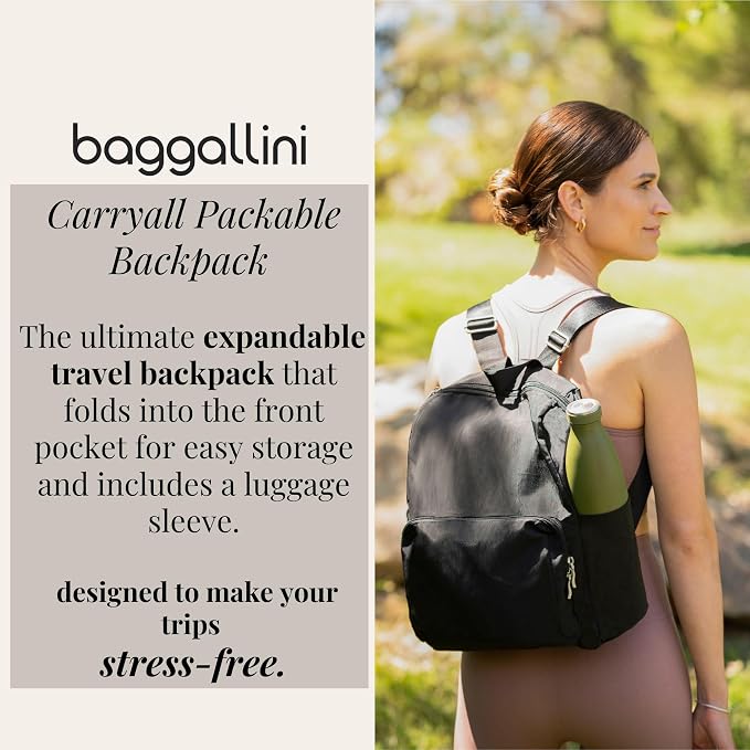 Carryall Packable Lightweight Travel Backpack 14x11" Folding Compact Nylon - Image 2