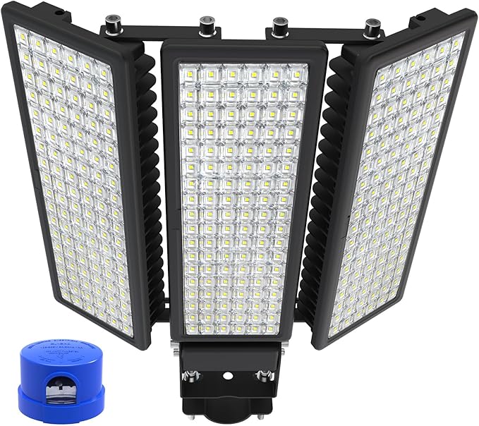 42000LM LED Parking Lot Light, 3 Pack 100W Stadium Light by HODELVJU