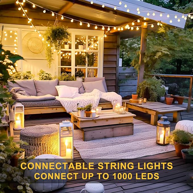 100ft Globe String Lights Indoor Outdoor Waterproof, 200 LED Christmas fairy - Image 2