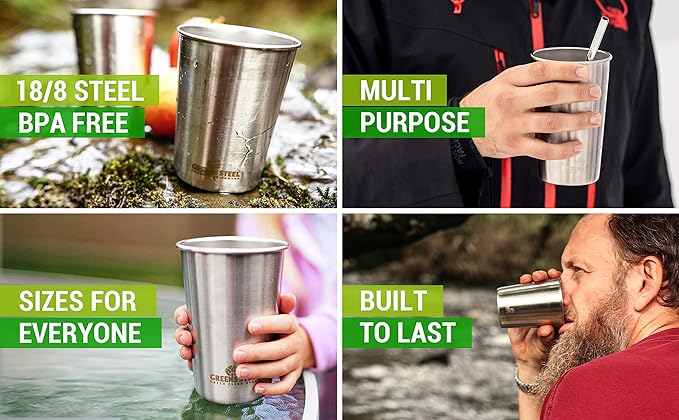 Stainless Steel Cups 16 oz Pint Tumbler - Image 5