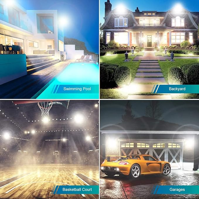 YANYCN 3 Pack 150W LED Flood Light Outdoor, Super Bright Exterior Security Light - Image 8