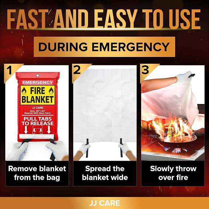 JJ CARE Fire Blanket – 10 Packs - Image 6