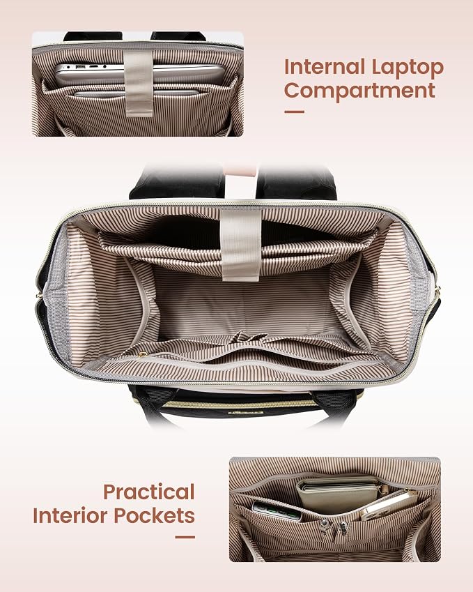 LOVEVOOK Laptop Backpack for Women, 15.6 inch Waterproof Nurse Bag Teacher Work - Image 3