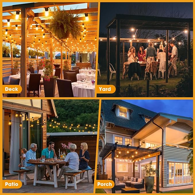 GvvooHome 50FT LED Outdoor String Lights - Image 8