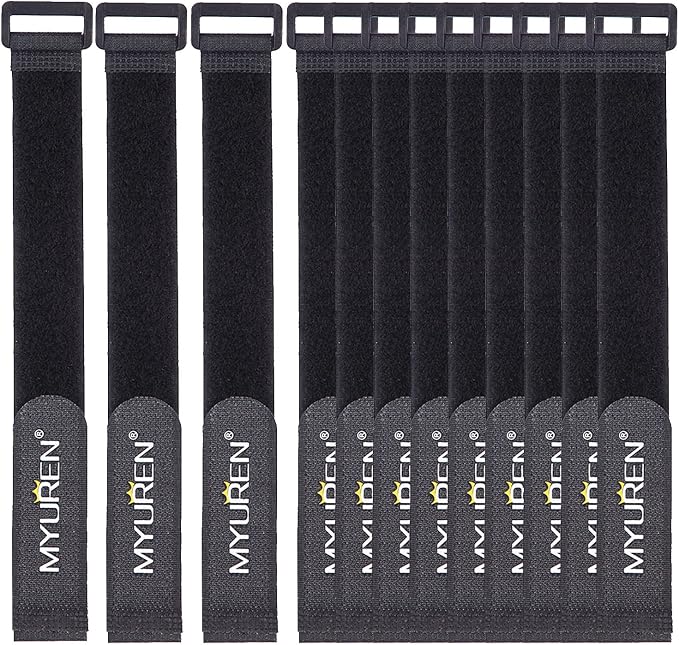 1"x 18"-12 Pack Reusable Fastening Cable Straps by MYUREN