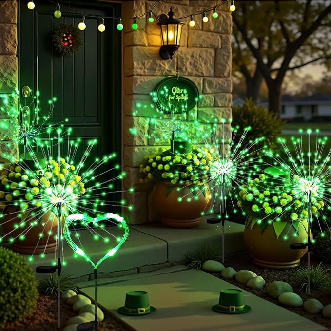 PEVOROS Garden Decor Solar Lights Outdoor, 6 Pack 120LED Waterproof Colorful by PEVOROS