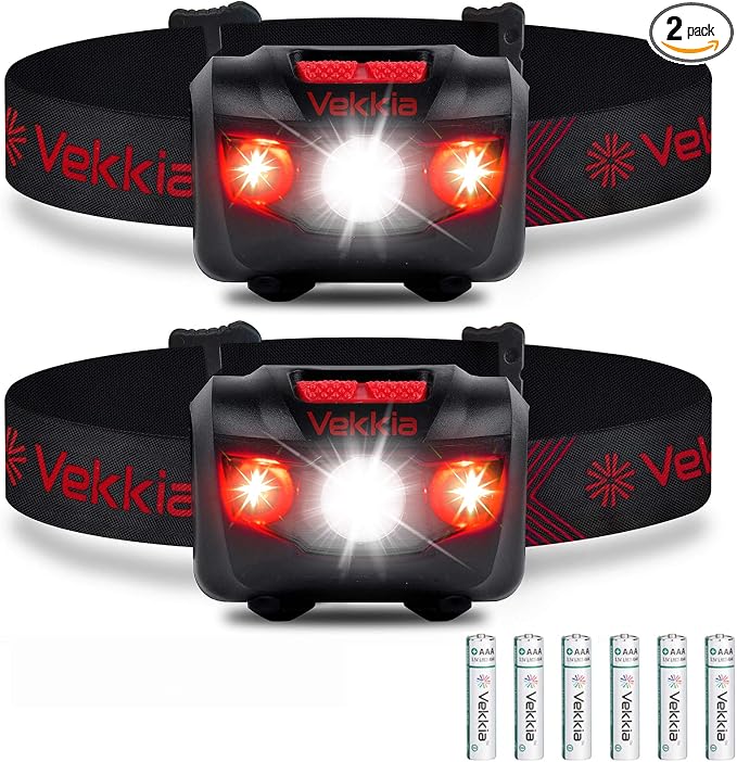 Vekkia Ultra Bright LED Headlamp Flashlight, IPX6 Waterproof Head Lamp by Vekkia