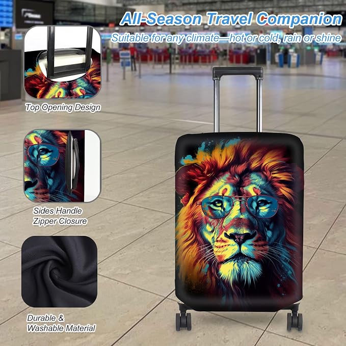 Luggage Cover Protector for 26-28 Inch Suitcases, TSA Approved Elastic Travel - Image 3