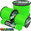 Reflective Paracord Rope 750 lb - 100ft 5/32" Parachute Cord 4MM 12-Strand para by Triberion