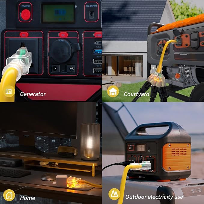 PlugSaf 10 FT 10 Gauge Outdoor Extension Cord - Image 7