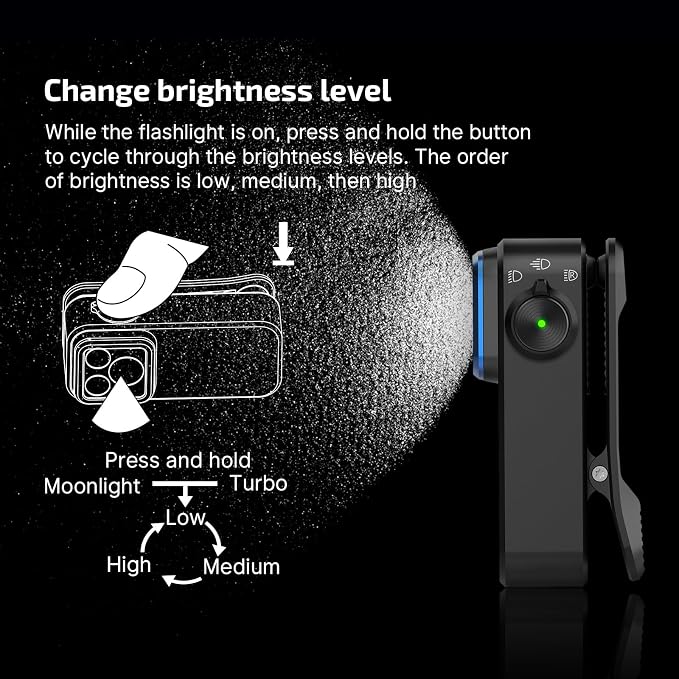 OLIGHT Oclip Pro EDC Flashlight Clip-on Light Bundle Oclip Series Headlamp Strap - Image 6