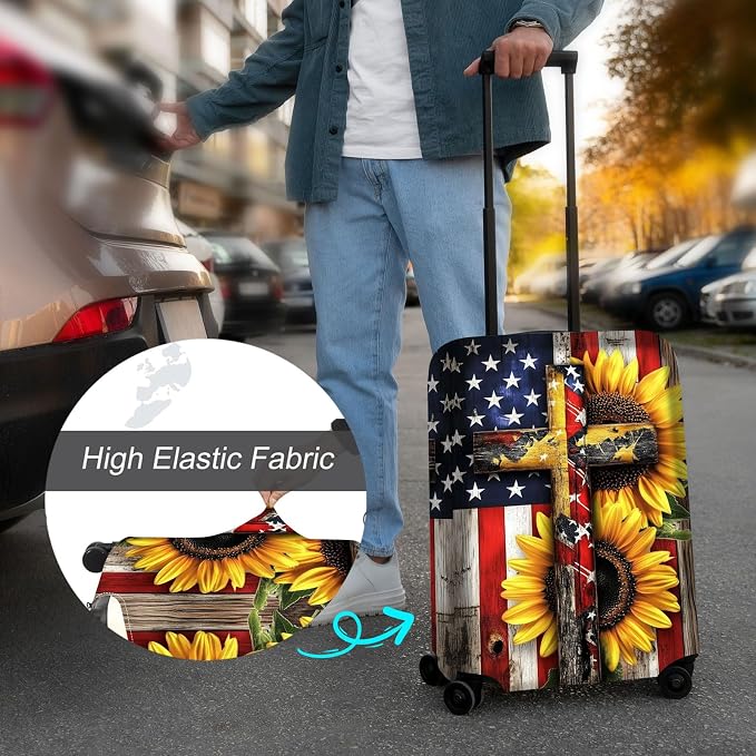 Luggage Cover Protector for 30-32 Inch Suitcases, TSA Approved Elastic Travel - Image 4